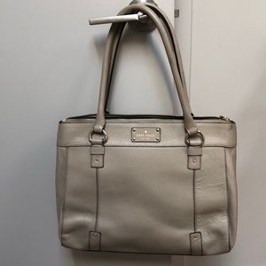 Kate Spade leather shoulder or tote bag in beige